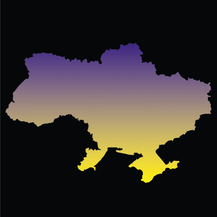 Трафарет Карта Украины Большая, ПВХ, 3 мм